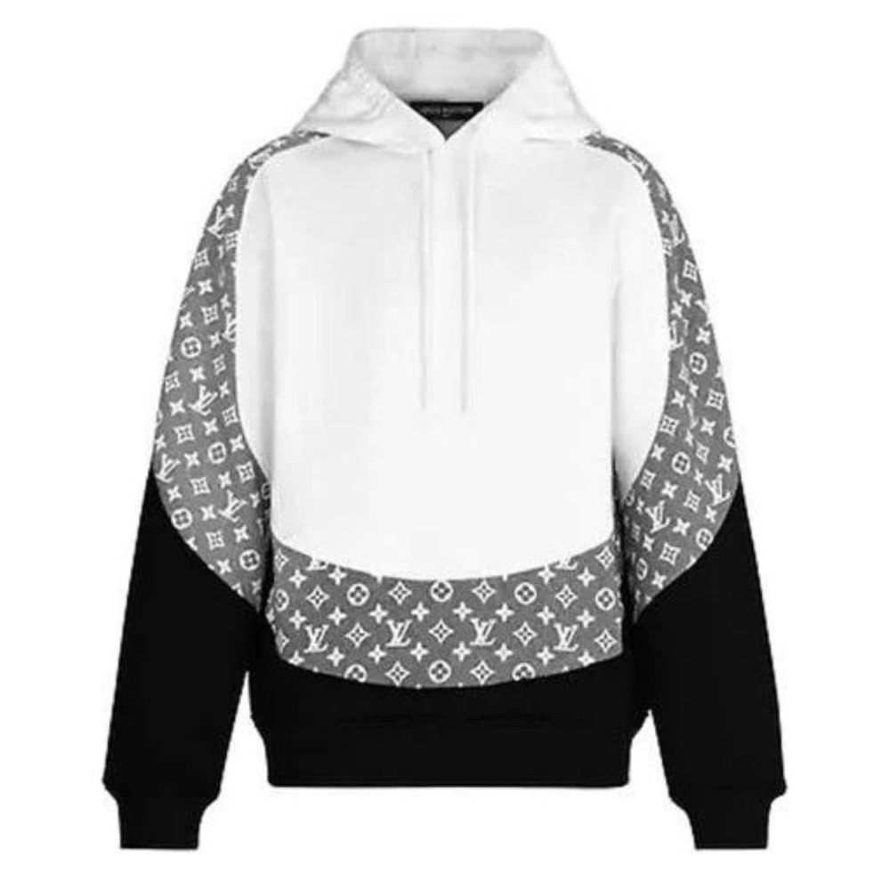 Louis Vuitton White and Black Monogram Hoodie